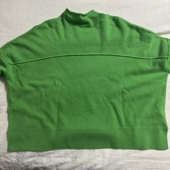 Free People Ambrose Cashmere Turtleneck Sweater - Lime Green, Size XL - Picture 3 of 7